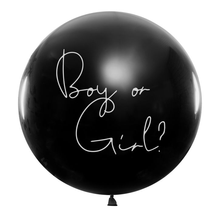 Balón PartyDeco - Boy or Girl? (Modré konfety pre chlapca) 1m