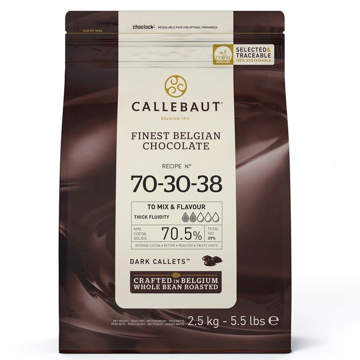 Callebaut - Extra tmavá čokoláda 70,5% 2,5kg