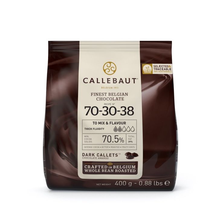 Callebaut - Extra tmavá čokoláda 70,5% 400g