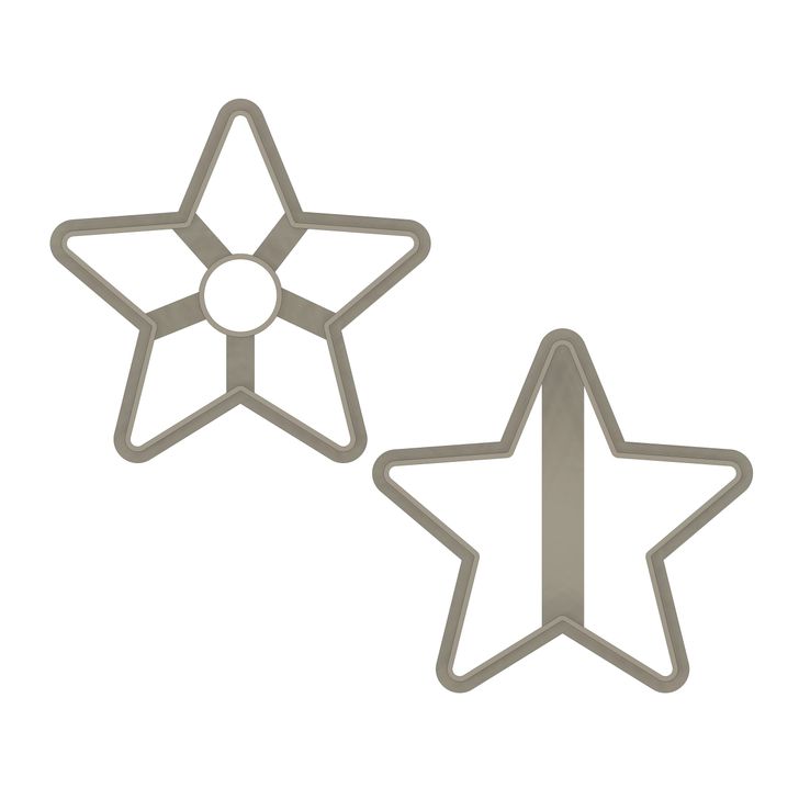 Formička set 2ks - Hviezda5 a krúžok (linecké cesto)