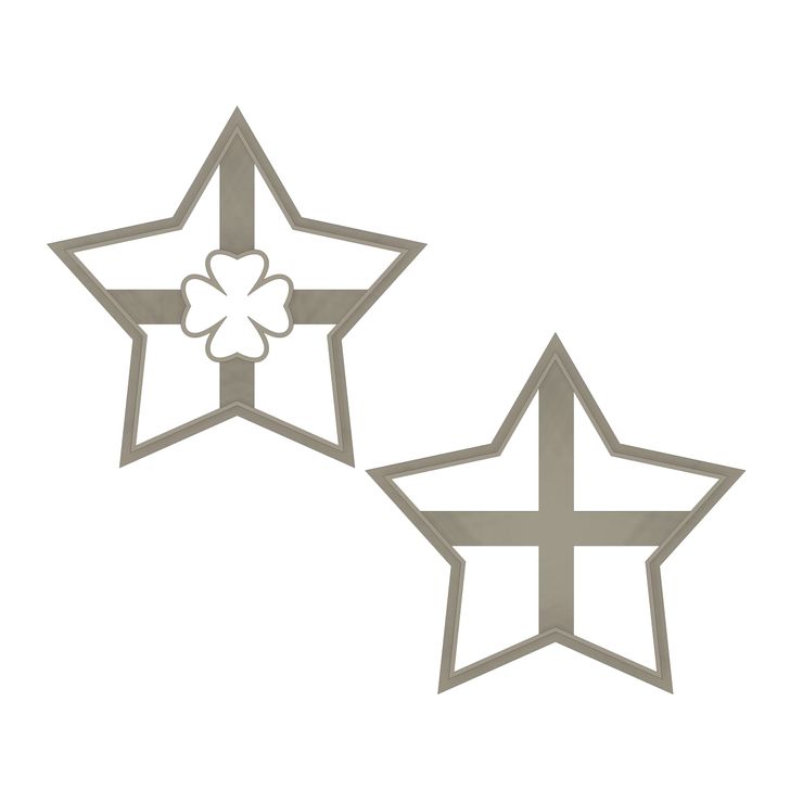 Formička set 2ks - Hviezda5 a štvorlístok (linecké cesto)