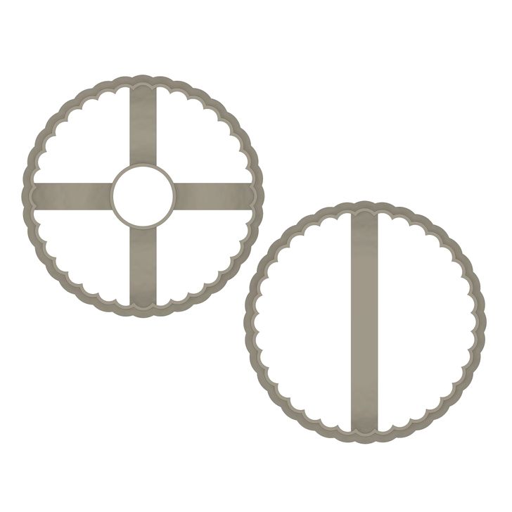 Formička set 2ks - Kruh vlnka a krúžok (linecké cesto)
