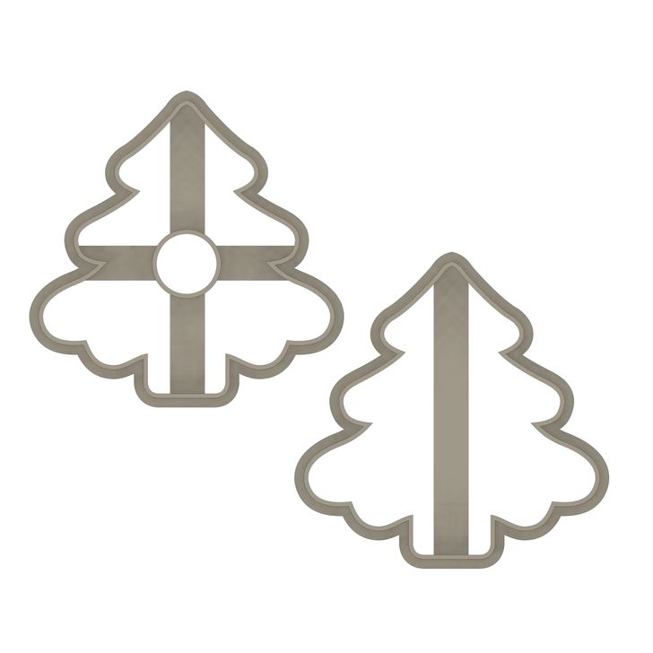 Formička set 2ks - Strom a krúžok (linecké cesto)