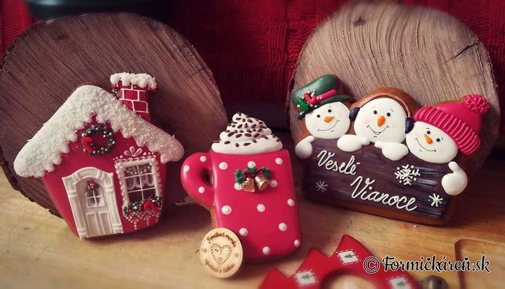 Formička set 3ks - Vianočný domček, hrnček a snehuliaci