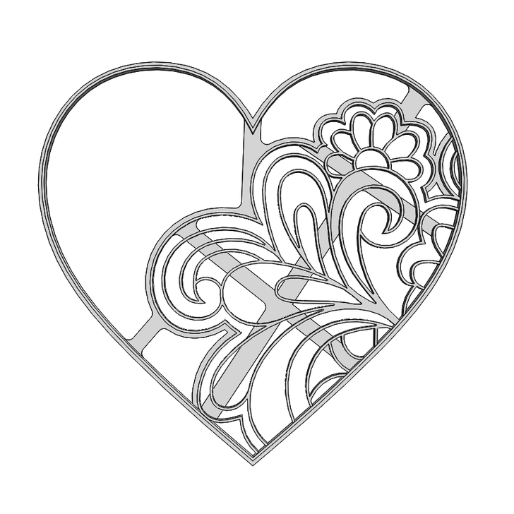 Formička - Srdce s ornamentom