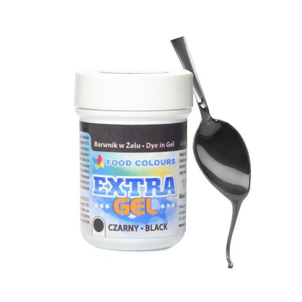 Gélová farba Food Colours - Extra čierna (Extra Black) 35g