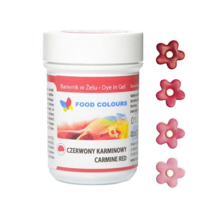 Gélová farba Food Colours - Karmínovo červená (Carmine Red) 35g