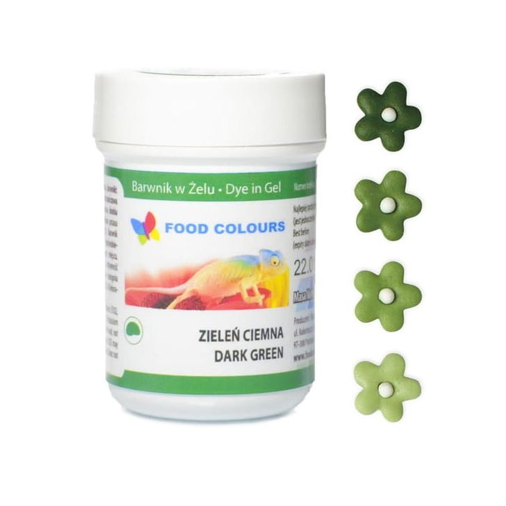 Gélová farba Food Colours - Tmavozelená (Dark Green) 35g