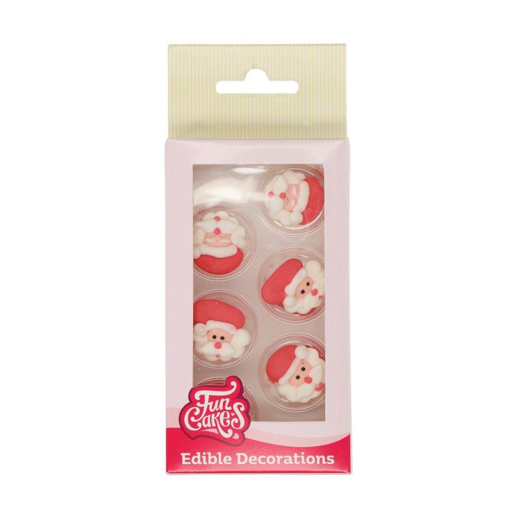 Jedlá dekorácia FunCakes z cukru - Santa Claus 12ks