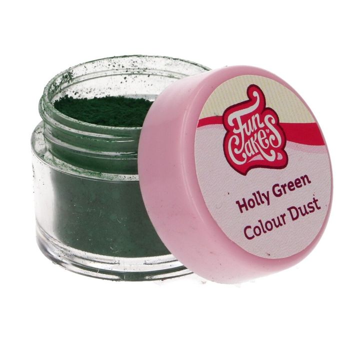 Jedlá prachová farba FunCakes - Holly Green 1,2g
