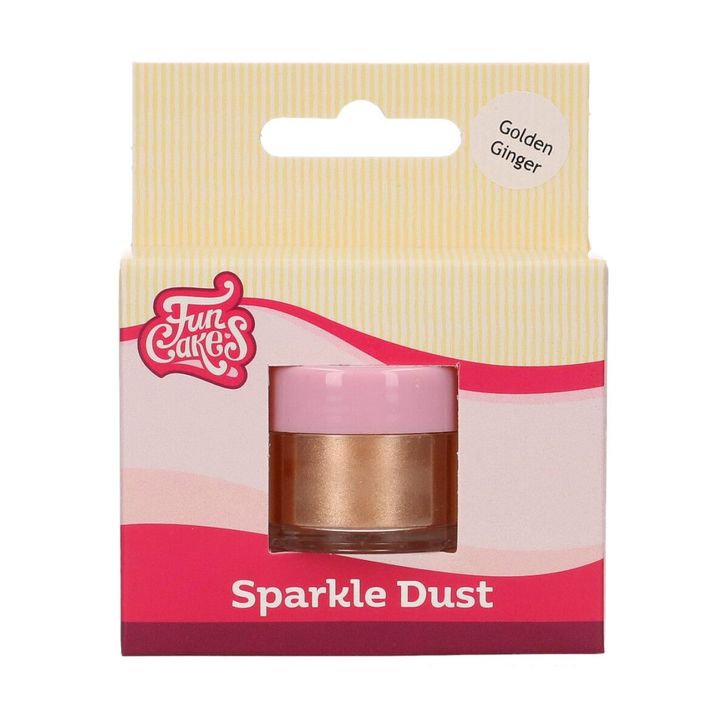 Jedlá prachová perleťová farba FunCakes – Golden Ginger 3,5g