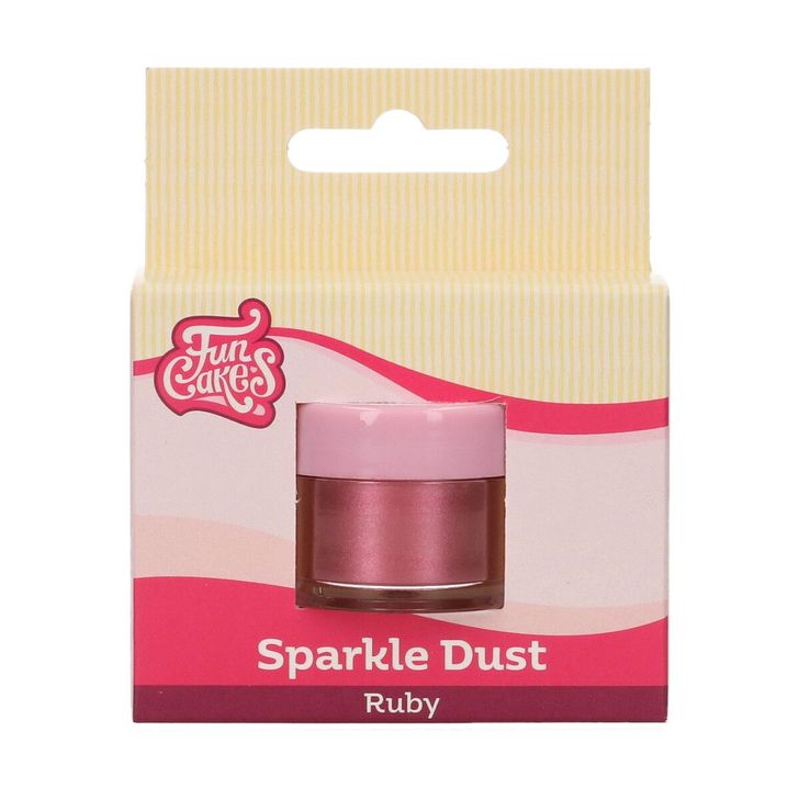 Jedlá prachová perleťová farba FunCakes – Ruby 3g