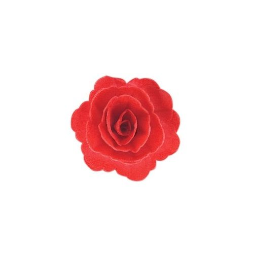 Jedlé oblátkové kvety - Čínska ruža malá červená (6ks)