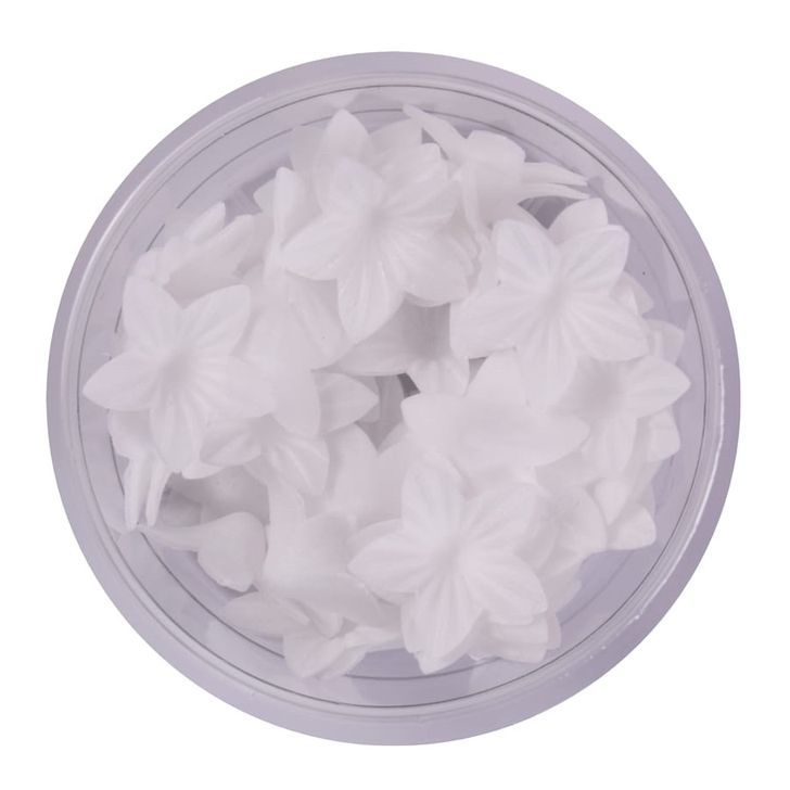 Jedlé oblátkové kvety - Mini biele (50ks)