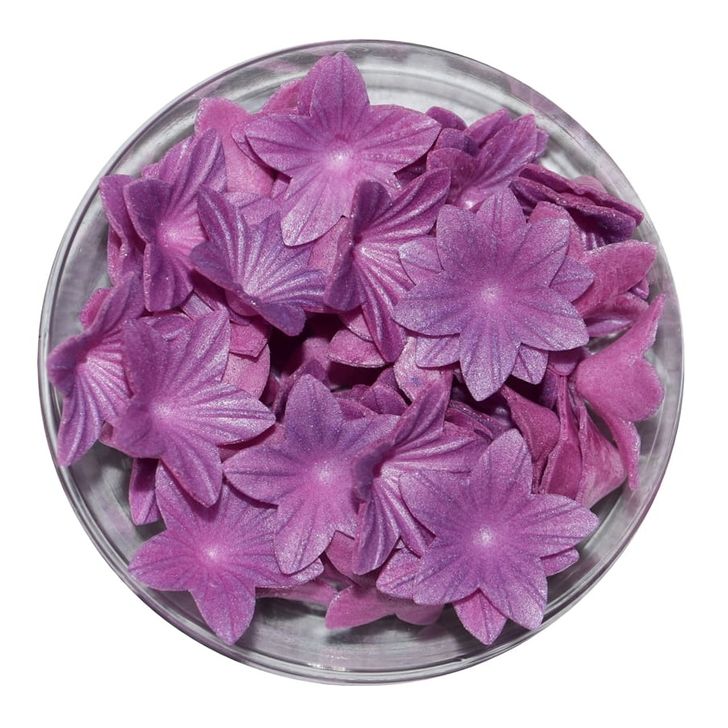 Jedlé oblátkové kvety - Mini fialové (50ks)