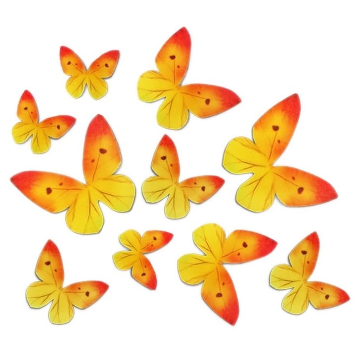 Jedlé oblátkové motýle - Žlté (10ks)