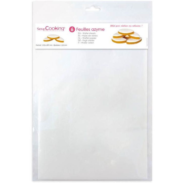 Jedlý oblátkový (waflový) papier ScrapCooking 29,7x21cm (6ks)