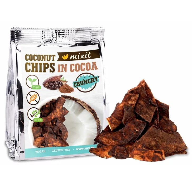 Kokosové čipsy s kakaom (60g)