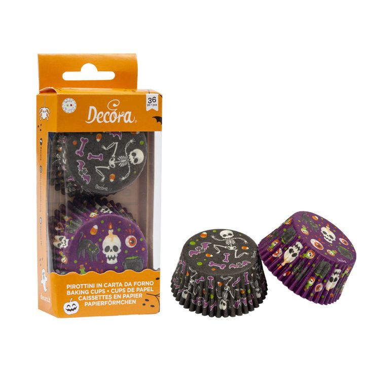 Košíčky na muffiny Decora - Halloween čierno-fialové (36ks)