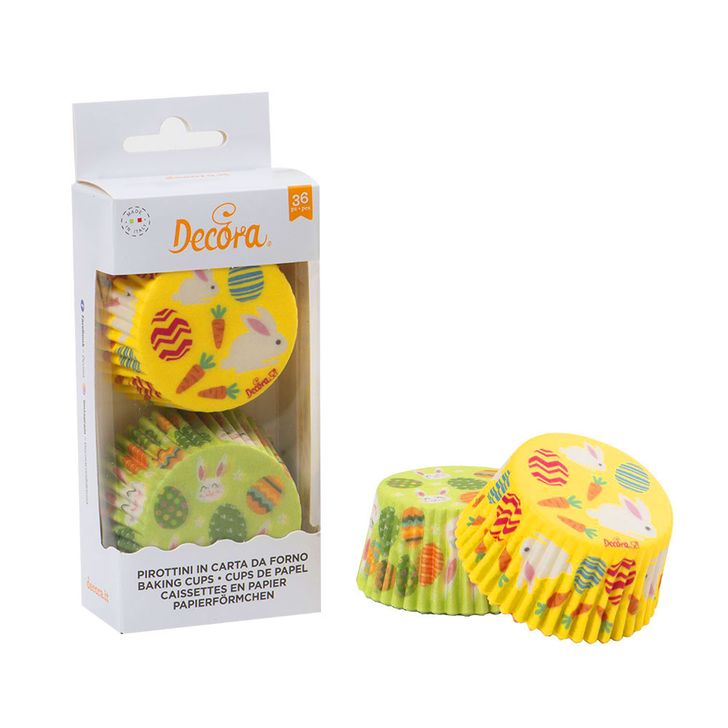 Košíčky na muffiny Decora - Veľkonočné žlto-zelené (36ks)