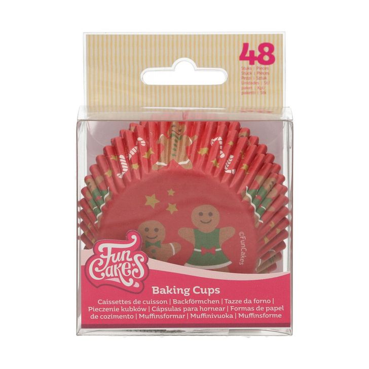 Košíčky na muffiny FunCakes - Vianočný perníček (48ks)