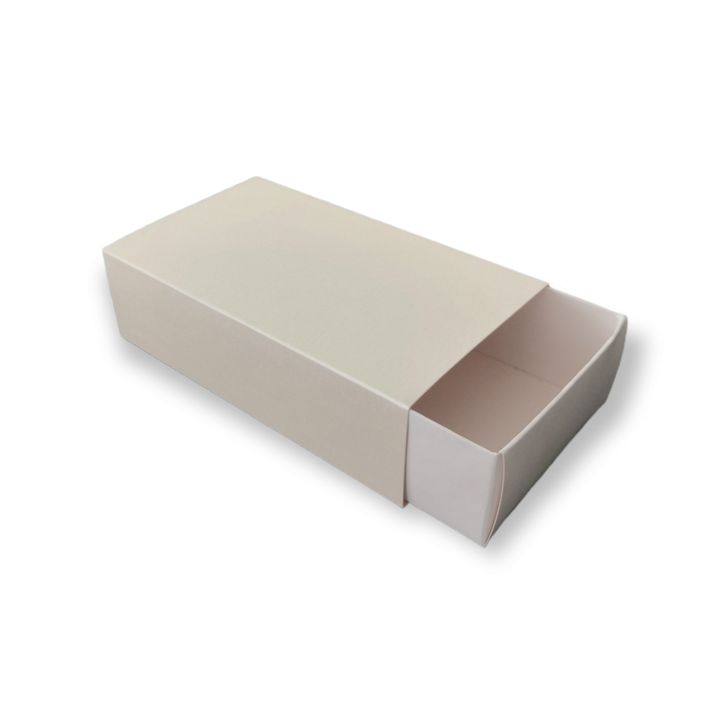 Krabička na makrónky 160x90x45 – Perleťová krémová