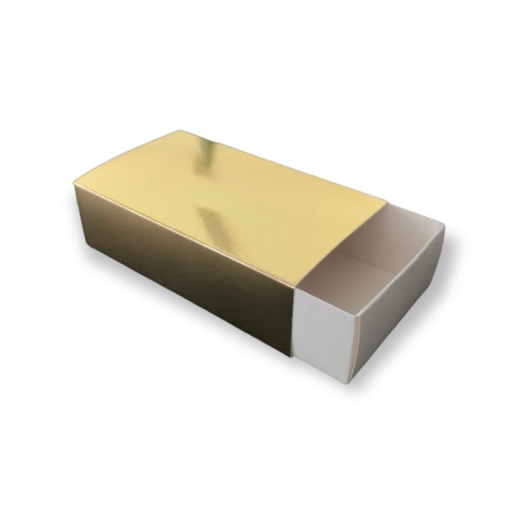 Krabička na makrónky 160x90x45 – Zlatá lesklá