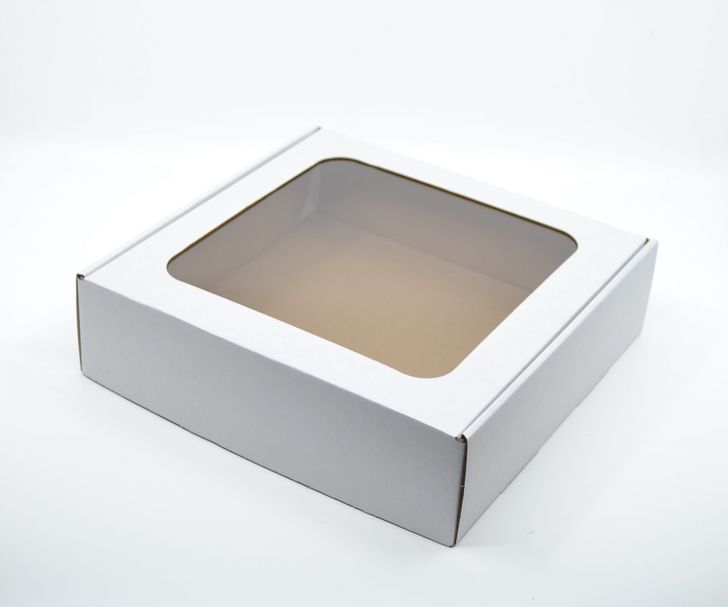 Krabička s okienkom 250x250x70mm - biela