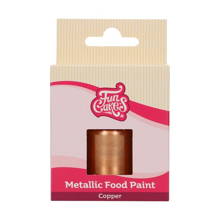 Metalická tekutá farba FunCakes - Medená (Copper) 30ml