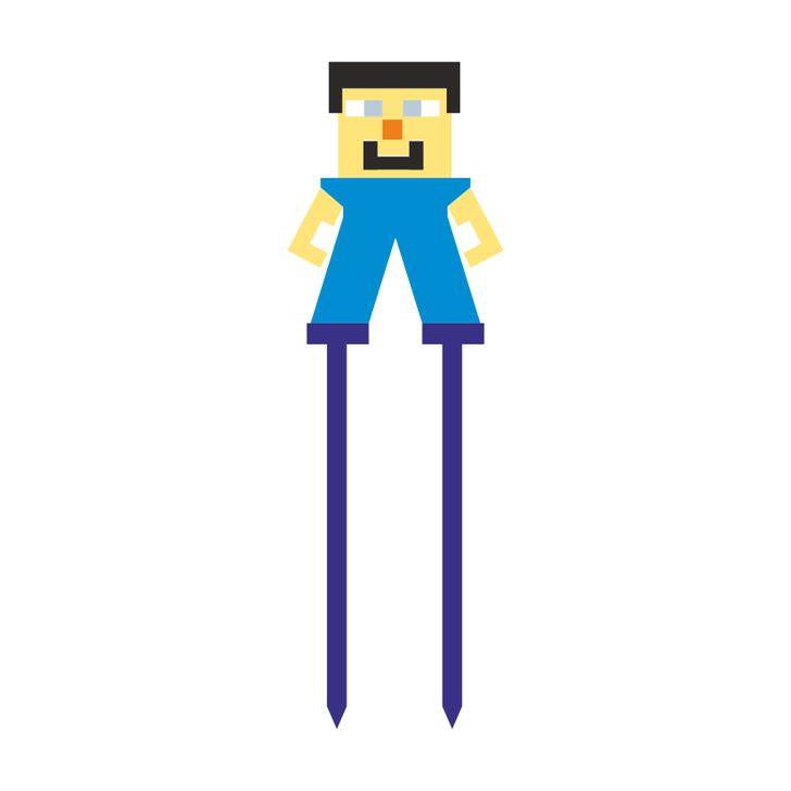 Minizápich - Minecraft Steve (modrá)