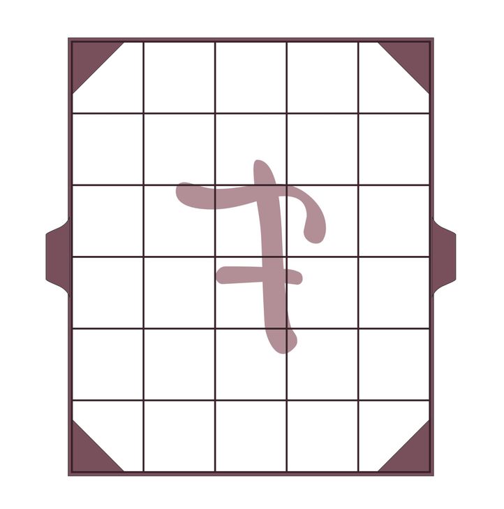 Naznačovač rezu - štvorec 3,5x3,5cm (5x6 - 17,5x21cm)