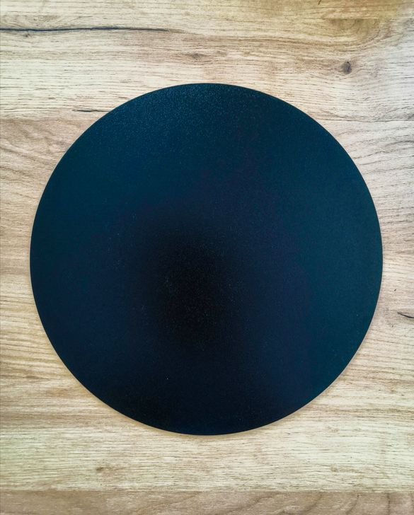 Podnos pevný čierny kruh 19,5 cm