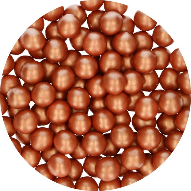 Posyp FunCakes - Choco Pearls Large Copper (Medené) 70g