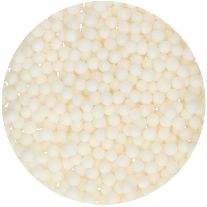 Posyp FunCakes - Jemné perličky biele (Soft Pearls White) 60g