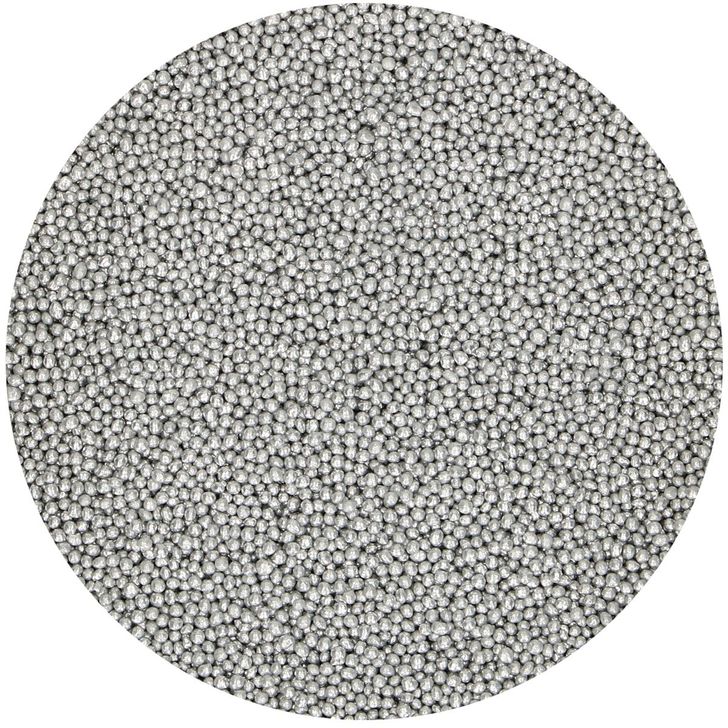 Posyp FunCakes - Mini perličky strieborné (Nonpareils Silver) 80g