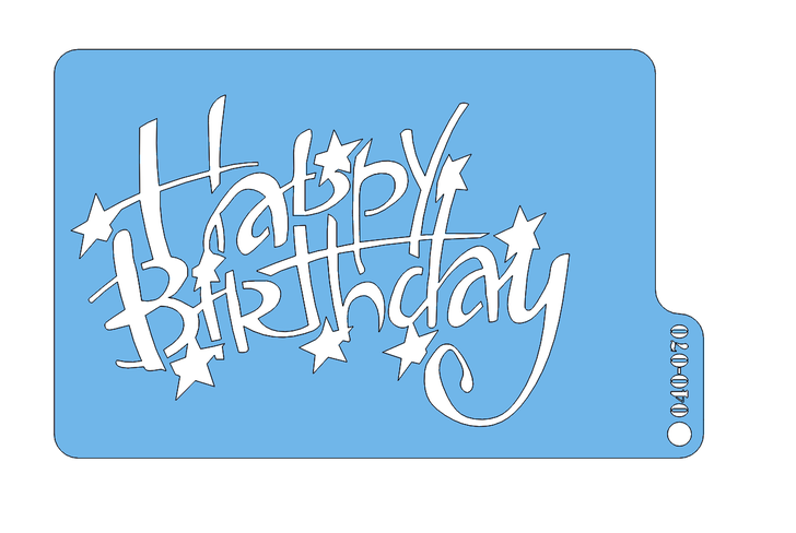 Stencil - Happy Birthday 040-070
