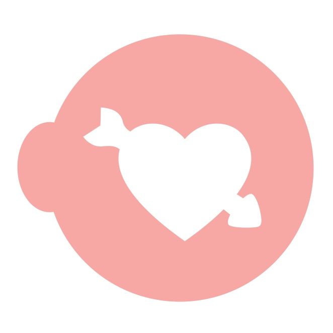 Stencil na makrónky - Prestrelené srdce