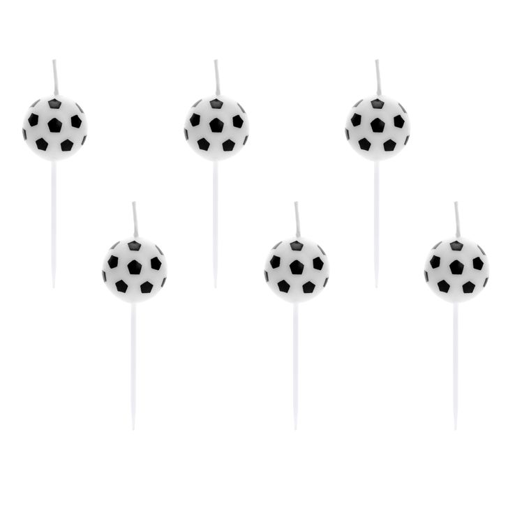 Sviečky PartyDeco - Futbalové lopty (6ks)