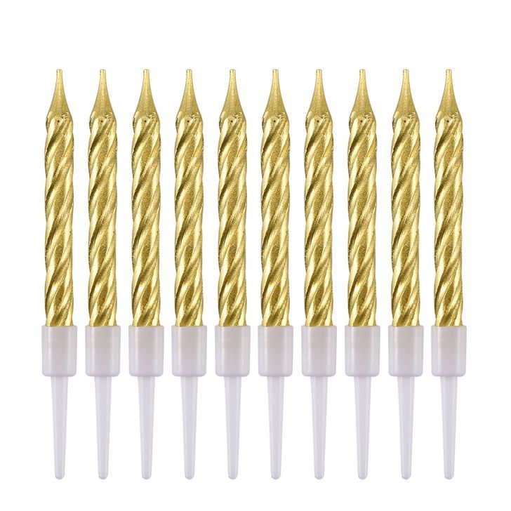 Sviečky PME - Zlaté špirály 6cm (10ks)