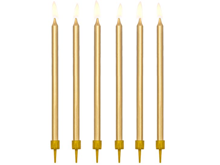 Sviečky - Zlaté 12,5cm (12ks)