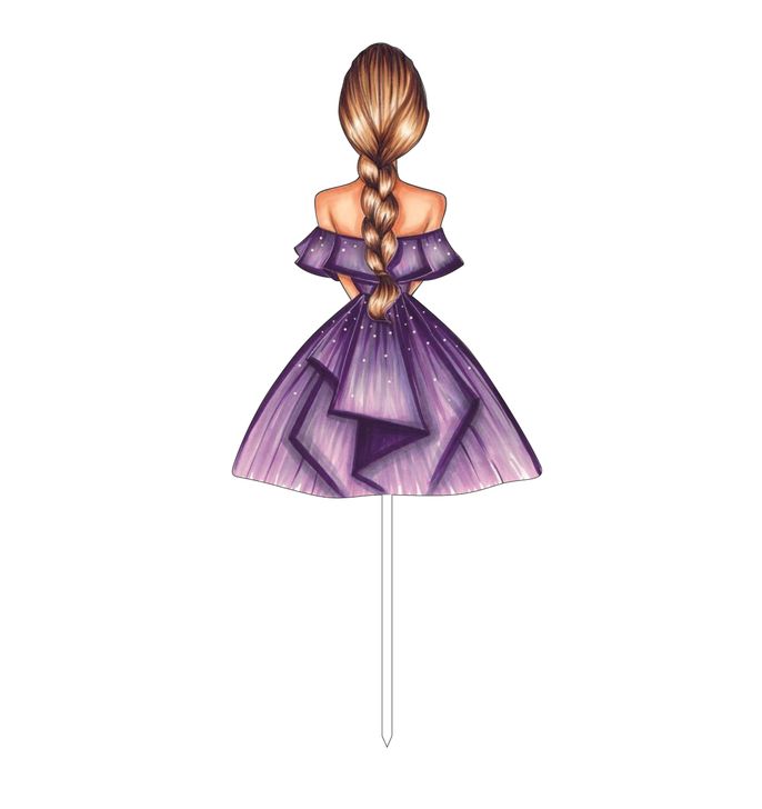 Zápich - Dievča vo fialových šatách