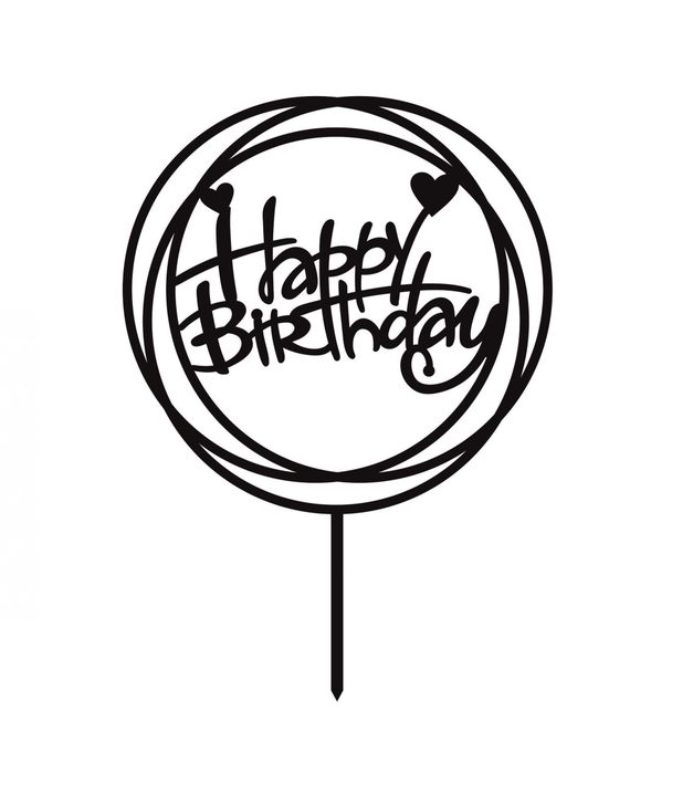 Zápich - Happy Birthday v kruhoch