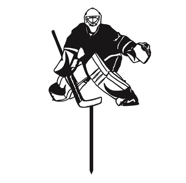 Zápich - Hokejový brankár (dvojfarebný)