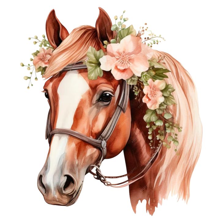 Zápich - Kôň s kvetmi (bez paličky)