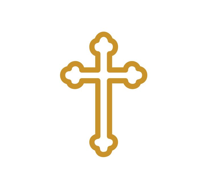 Zápich - Kríž ornament dutý (bez paličky)