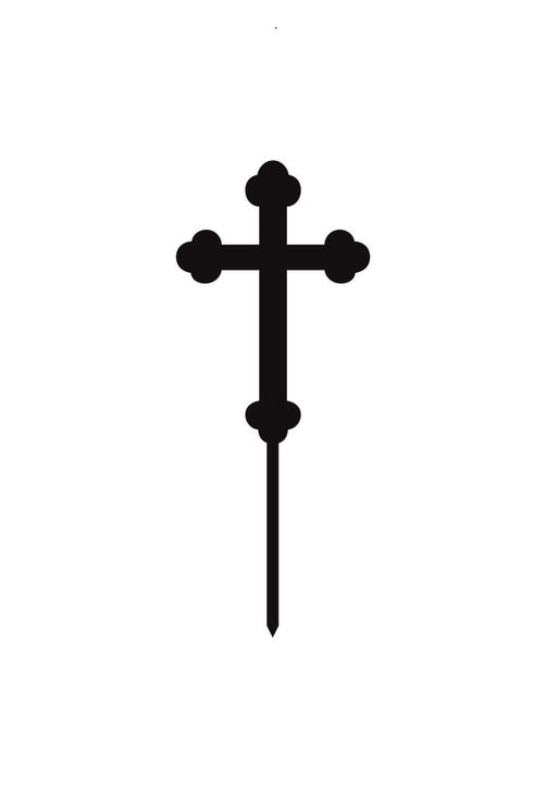 Zápich - Kríž ornament plný