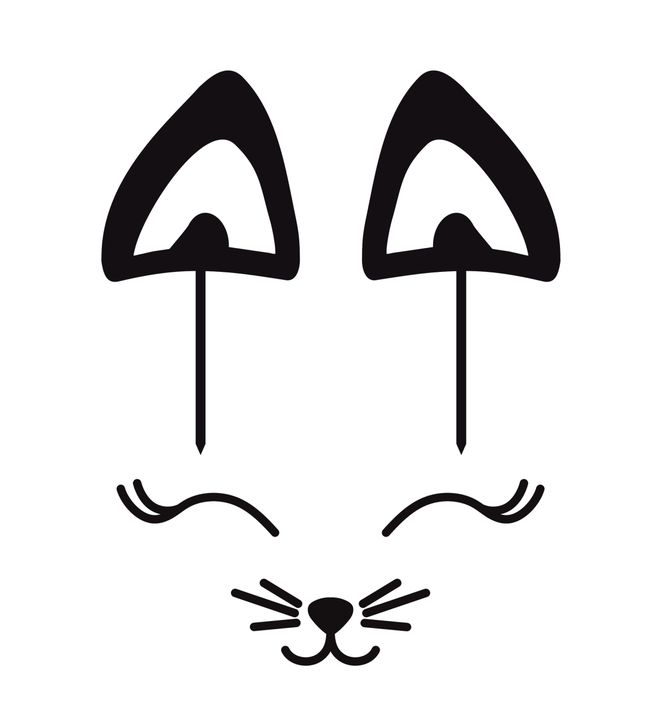Zápich - Mačka (tvár+uši)