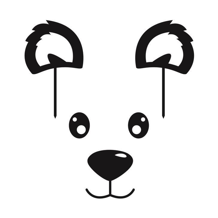 Zápich - Medvedík (tvár+uši)