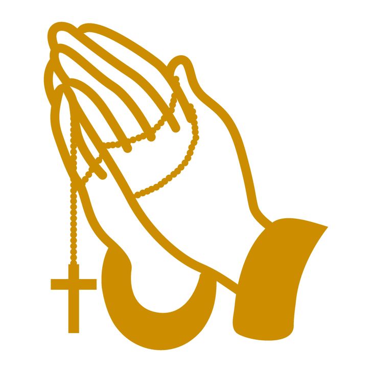 Zápich - Modliace sa ruky s ružencom (bez paličky)