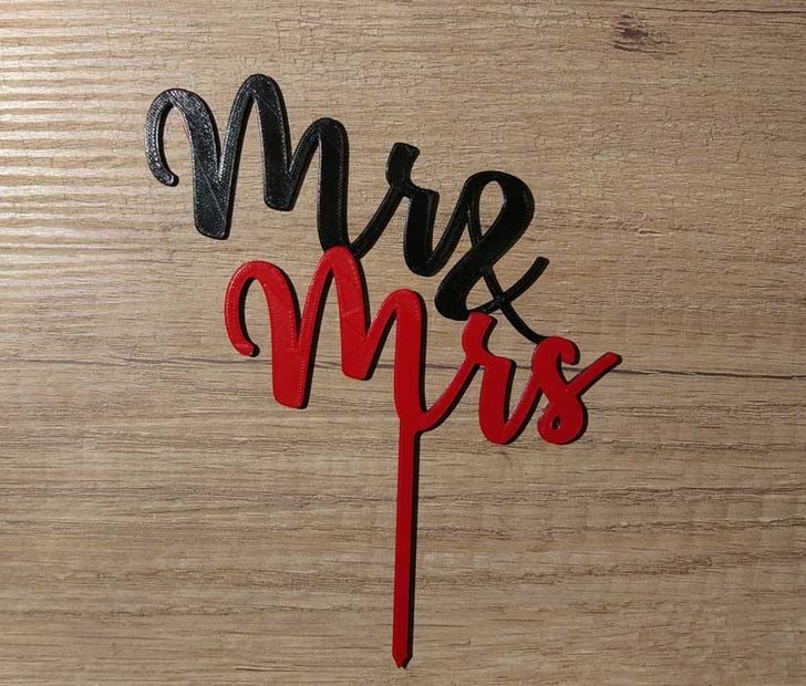 Zápich - Mr & Mrs (dvojfarebný)